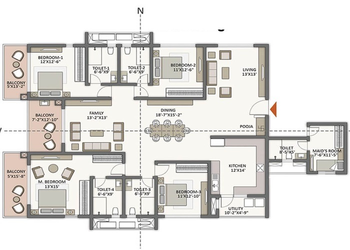 Birla Evara 4 BHK Floor Plan